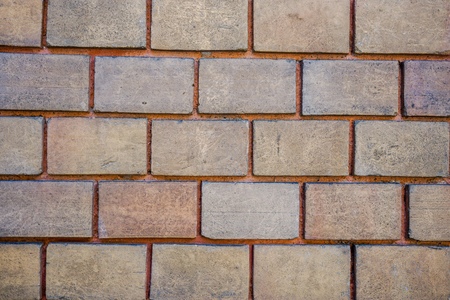 old vintage brick wall, full frame backgroundの写真素材