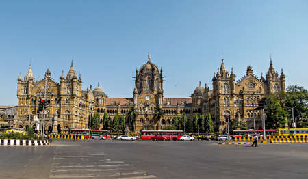 Heritage building of Victoria Terminus Railway station - CSMT now CSMT.のeditorial素材