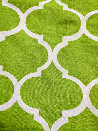 Colorful Close-up image of of design on cotton carpet at home. Can be used as background