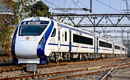 Pune, Maharashtra, India-February 2nd, 2023: India's first indigenous development semi high speed...