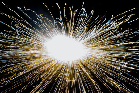 Slow shutter night image of Deepavali fire cracker that can be used as wallpaper in the background.