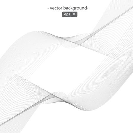 Gray waves on white background, lines design on white backgroubndのイラスト素材