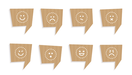 Quote bubbles cut out of cardboardのイラスト素材