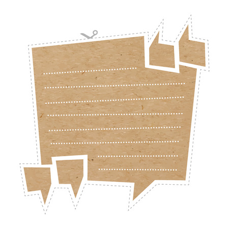 Quote bubble on cardboardのイラスト素材