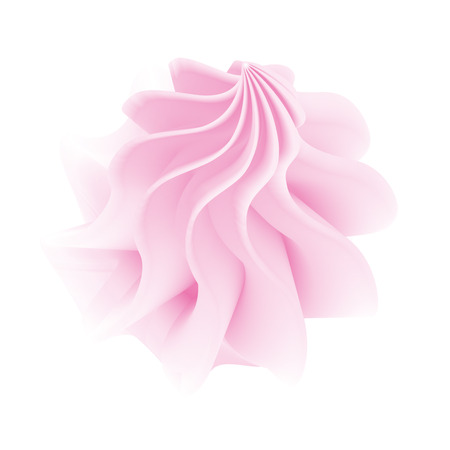Vector illustration of pink twisted marshmallow or cupcake top isolated on whiteのイラスト素材