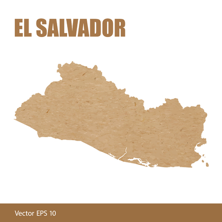 Map of Salvador cut out of craft paper or cardboardのイラスト素材