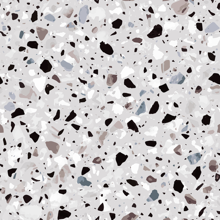 Terrazzo flooring  seamless pattern in brown colors.のイラスト素材