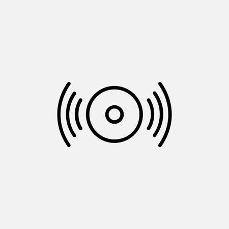 Alarm, timer line icon design conceptのイラスト素材