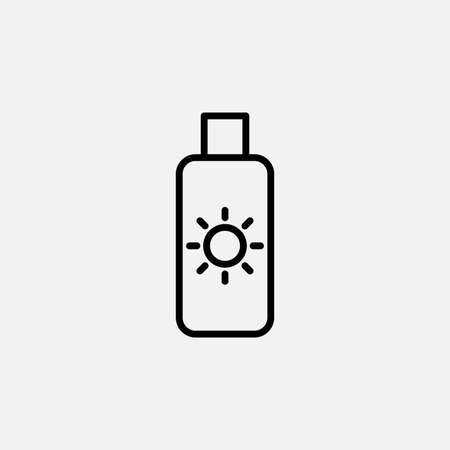 Sunscreen, sunblock, lotion line icon design conceptのイラスト素材