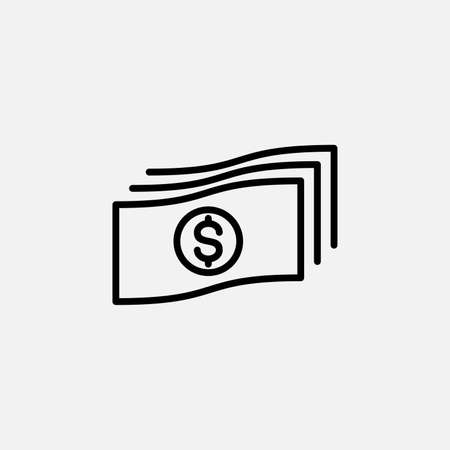 Money, cash line icon design conceptのイラスト素材