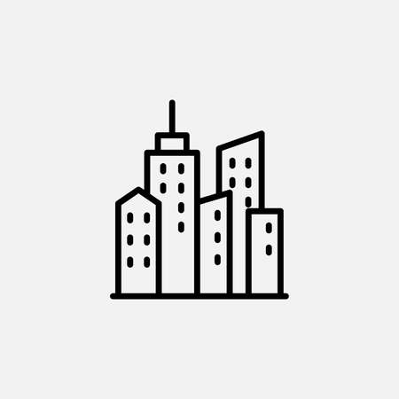 City, urban, town line icon design conceptのイラスト素材