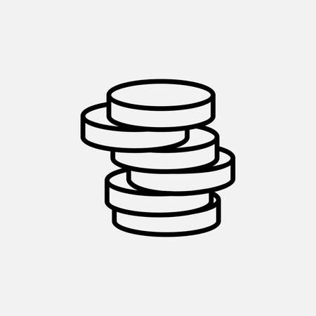 Coin, money, cash line icon design conceptのイラスト素材