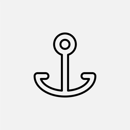 Anchor line icon design conceptのイラスト素材