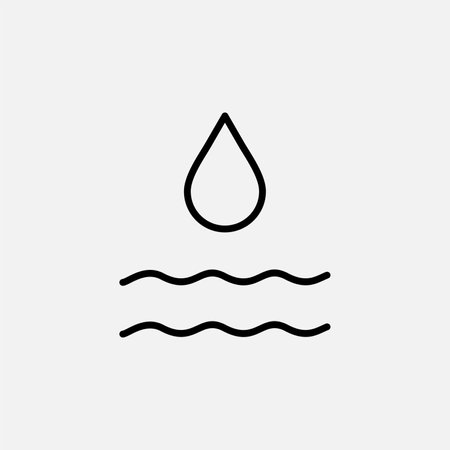 Water, liquid, droplet line icon design conceptのイラスト素材