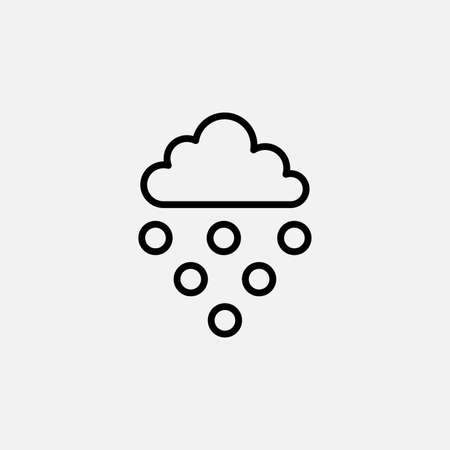 Snowfall, nature, snow, winter line icon design conceptのイラスト素材