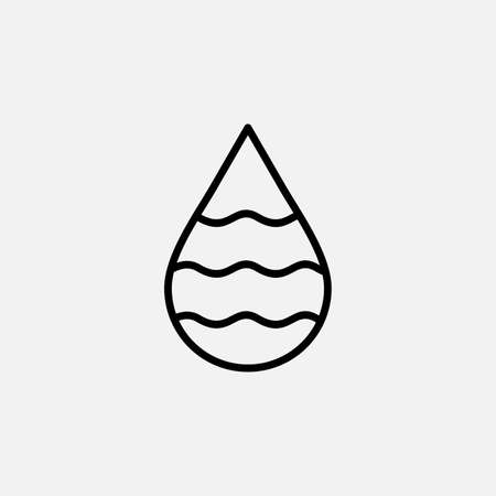 Water, droplet line icon, vector, illustration, logo template. Suitable for many purposes.のイラスト素材