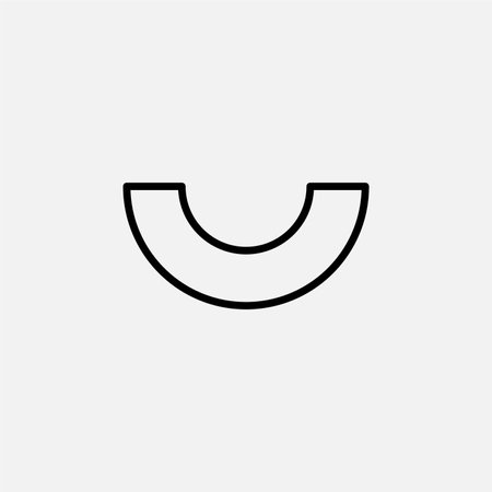 melon line icon, vector, illustration, logo template. Suitable for many purposes.のイラスト素材