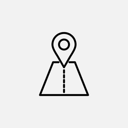 GPS, map, navigation line icon, vector, illustration, logo template. Suitable for many purposes.のイラスト素材