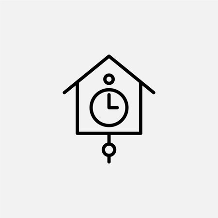 Cuckoo, clock, timer, time line icon, vector, illustration, logo template. Suitable for many purposes.のイラスト素材