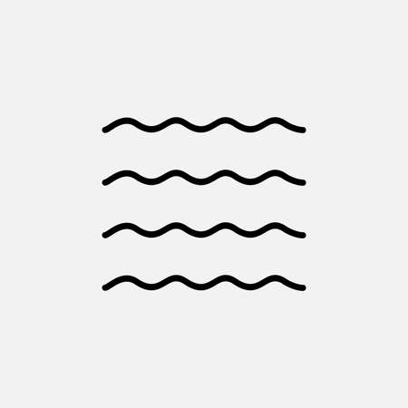 ocean, water, river, sea line icon, vector, illustration, logo template. Suitable for many purposes.のイラスト素材