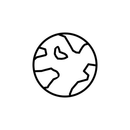 World, Earth, Global Line Icon Vector Illustration Template. Suitable For Many Purposes.のイラスト素材