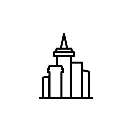 City, Town, Urban Line Icon Vector Illustration Template. Suitable For Many Purposes.のイラスト素材
