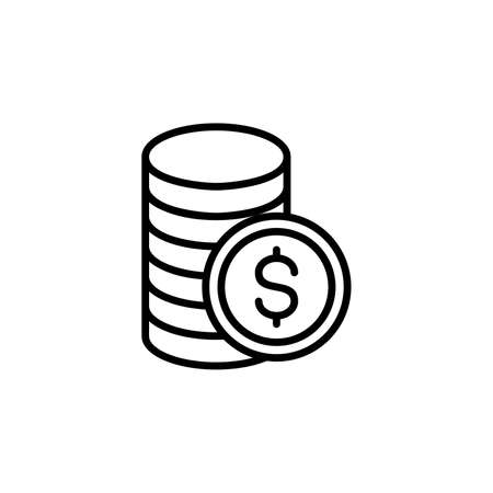 Money, Cash, Wealth, Payment Line Icon, Vector, Illustration, Logo Template. Suitable For Many Purposesのイラスト素材