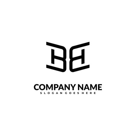 Modern initial BB logo letter simple and creative design conceptのイラスト素材