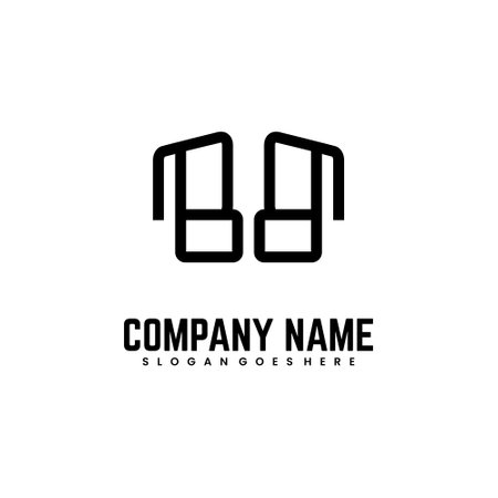 Modern initial BB logo letter simple and creative design conceptのイラスト素材