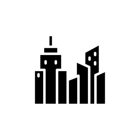 City, Town, Urban Icon Design Concept For Web And UI, Simple Icon Suitable for Any Purposes.のイラスト素材
