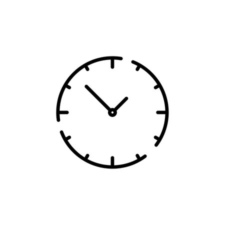 Clock, Timer, Time Icon Vector Illustration Logo Template. Suitable For Many Purposes.のイラスト素材