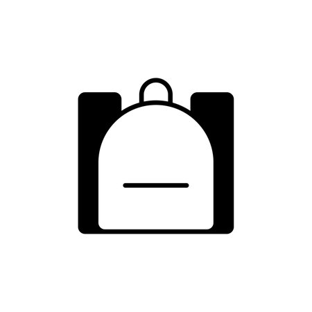 Backpack, School, Rucksack, Knapsack Icon Vector Illustration Logo Template. Suitable For Many Purposes.のイラスト素材