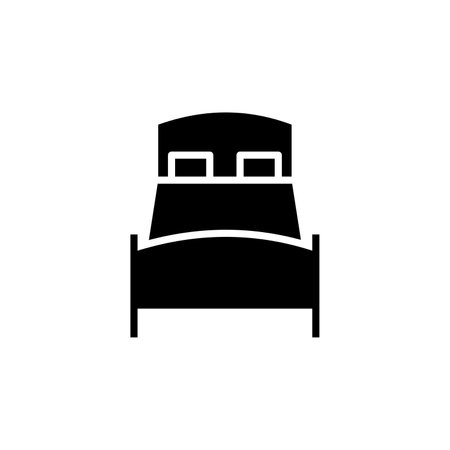 Bed, Bedroom Icon Vector Illustration Logo Template. Suitable For Many Purposes.のイラスト素材