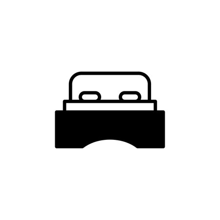 Bed, Bedroom Icon Vector Illustration Logo Template. Suitable For Many Purposes.のイラスト素材