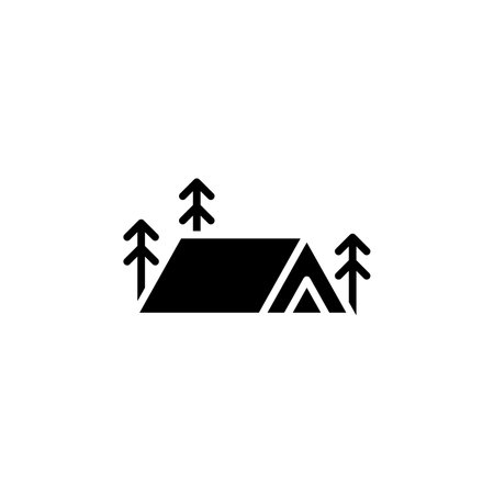 Camp, Tent, Camping, Travel Icon Vector Illustration Logo Template. Suitable For Many Purposes.のイラスト素材