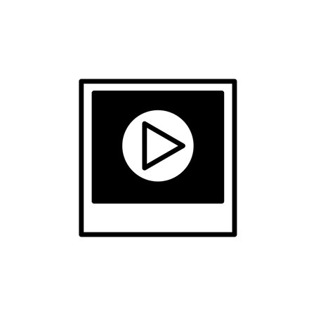 Video, Play, Film, Player, Movie Icon Vector Illustration Logo Template. Suitable For Many Purposes.のイラスト素材