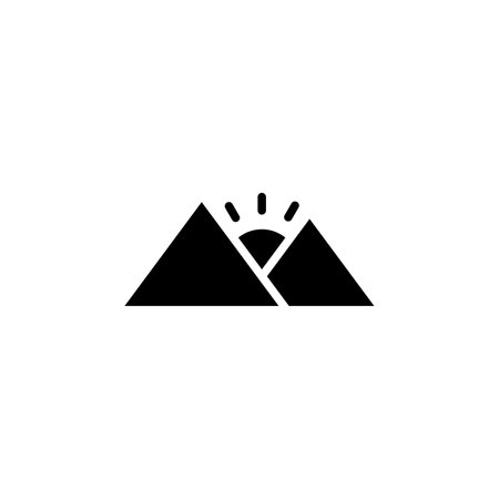 Mountain, Hill, Mount, Peak Icon Vector Illustration Logo Template. Suitable For Many Purposes.のイラスト素材