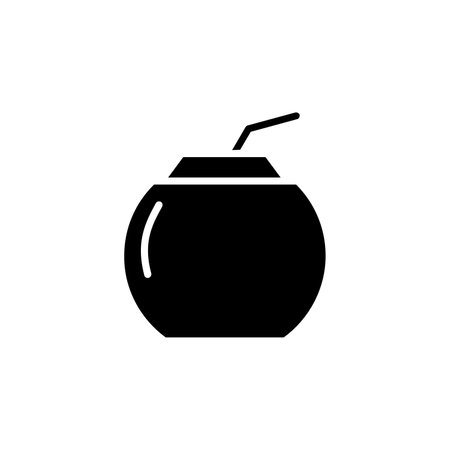 Coconut Drink, Juice Icon Vector Illustration Logo Template. Suitable For Many Purposes.のイラスト素材