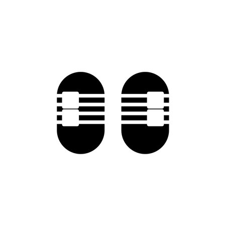 Sandal, Footwear, Slipper, Flip-Flop Icon Vector Illustration Logo Template. Suitable For Many Purposes.のイラスト素材