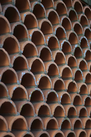 Background Texture of Terra Cotta Patternの写真素材