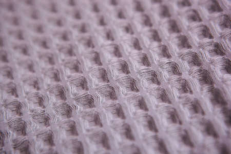 pink waffle type fabric for home clothes and towelsの写真素材