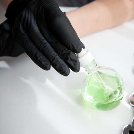 Manicure, Hands spa Cuticle oil. Beautiful Woman hands closeup. Manicured nails and Soft skin....
