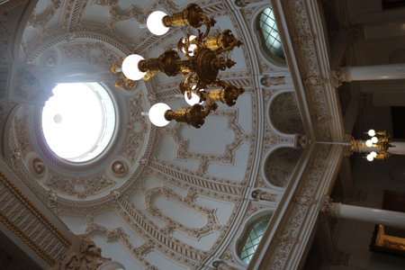 Interior of the State Hermitage Museum in St. Petersburg, Russiaの写真素材