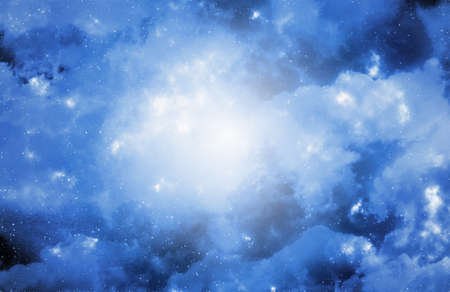Space background with stardust and shining stars. Realistic cosmos and color nebula. Colorful galaxy. 3d illustration.の写真素材