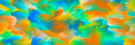 Magical world. Landscape of surreal clouds. Abstract fantasy background. 3d illustration.