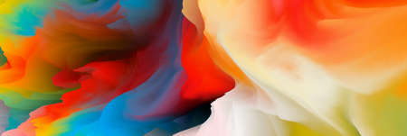 Magical world. Landscape of surreal clouds. Abstract fantasy background. 3d illustration.