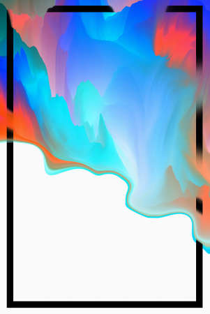 Abstract background with geometric frame. modern abstract art design. 3d illustration.