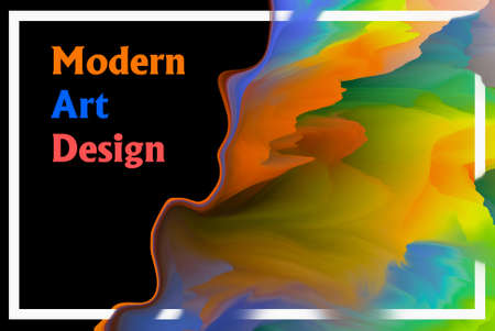 Abstract background with geometric frame. modern abstract art design. 3d illustration.