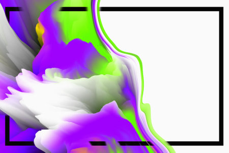Abstract background with geometric frame. modern abstract art design. 3d illustration
