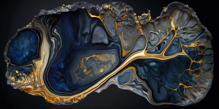 Luxury abstract fluid art painting. Generative AI.の素材